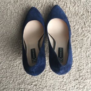 Blue Suede Pumps